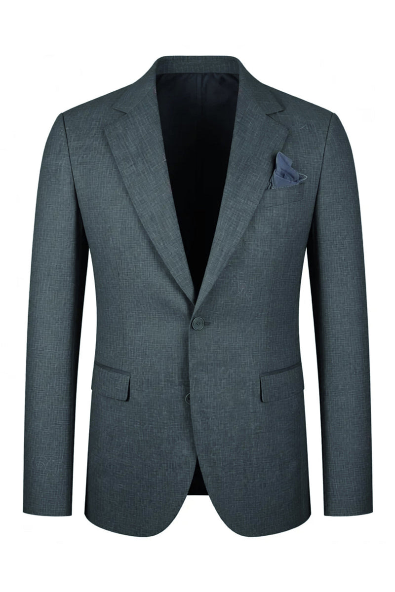 Load image into Gallery viewer, Blue Long Sleeves Notch Lapel Men&#39;s Blazer with Buttons