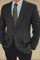 Load image into Gallery viewer, Brown Single Breasted Notch Lapel Long Sleeves Men&#39;s Blazer
