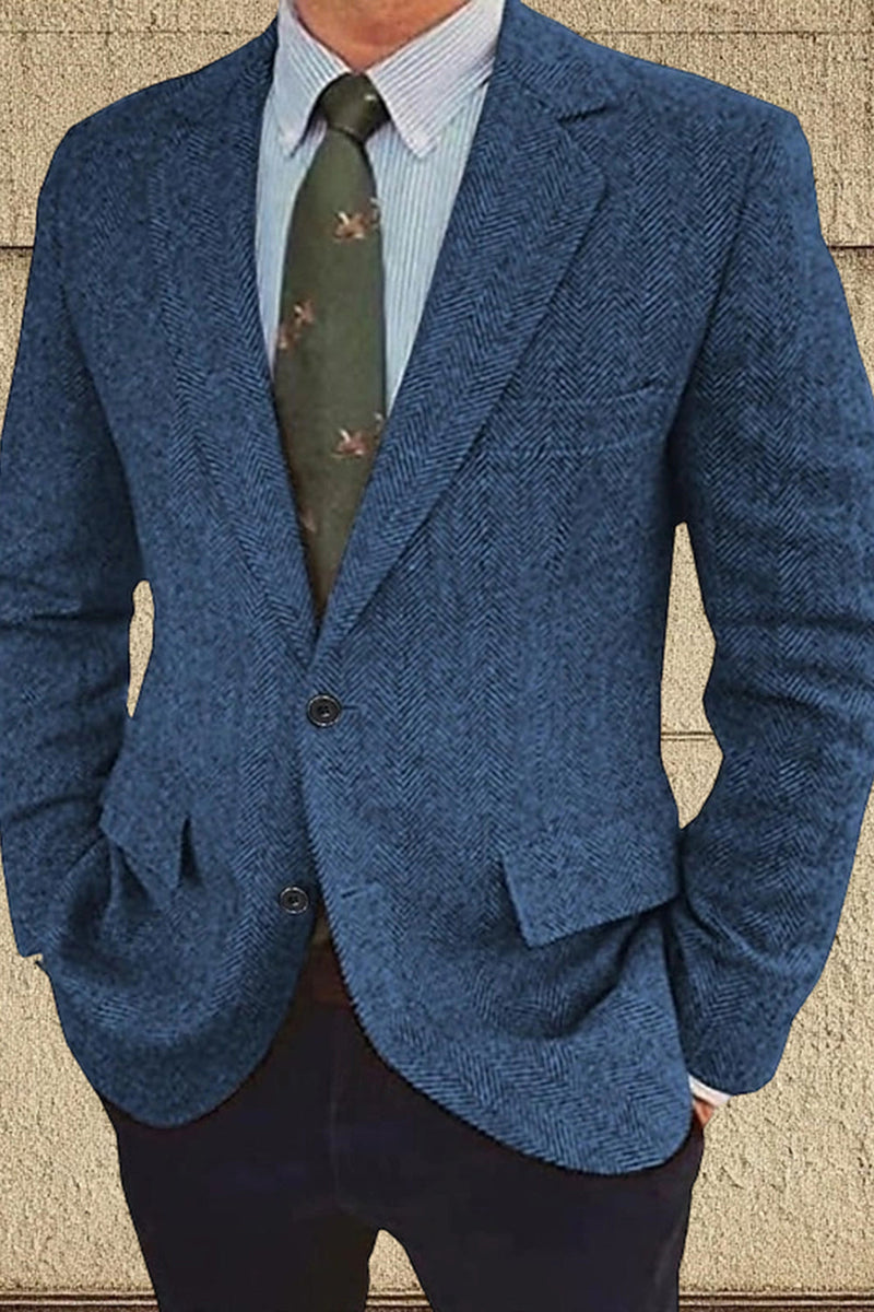 Load image into Gallery viewer, Brown Single Breasted Notch Lapel Long Sleeves Men&#39;s Blazer