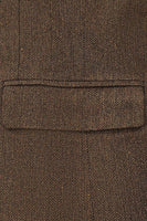 Load image into Gallery viewer, Brown Single Breasted Notch Lapel Long Sleeves Men&#39;s Blazer