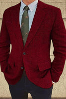 Load image into Gallery viewer, Brown Single Breasted Notch Lapel Long Sleeves Men&#39;s Blazer