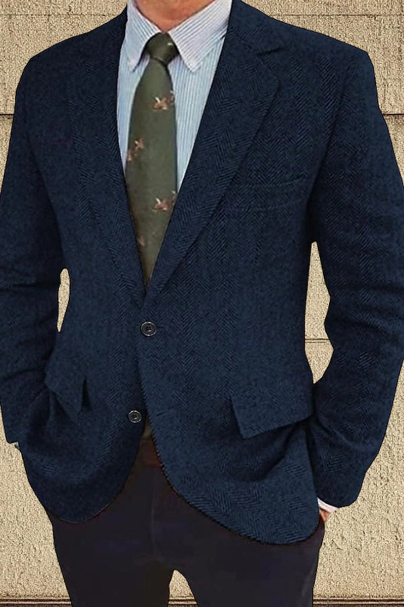 Load image into Gallery viewer, Brown Single Breasted Notch Lapel Long Sleeves Men&#39;s Blazer