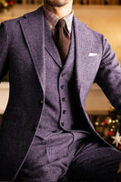 Load image into Gallery viewer, Dark Grey 3 Piece Single Breasted Men&#39;s Prom Suits with Sleeves