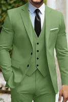 Load image into Gallery viewer, Black 3 Piece Single Breasted Men&#39;s Prom Suits with Pockets