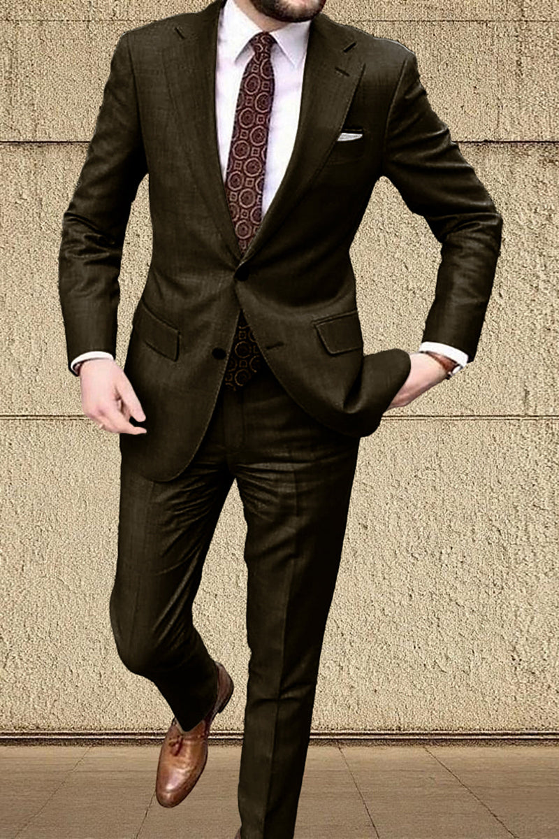 Load image into Gallery viewer, 2 Piece Khaki Single Breasted Men&#39;s Prom Suits with Sleeves