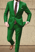 Load image into Gallery viewer, 2 Piece Khaki Single Breasted Men&#39;s Prom Suits with Sleeves