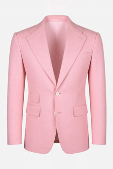 Light Pink Single Breasted Notched Lapel Men Prom Blazer with Sleeves