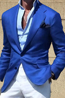 Load image into Gallery viewer, Light Pink Single Breasted Notched Lapel Men Prom Blazer with Sleeves