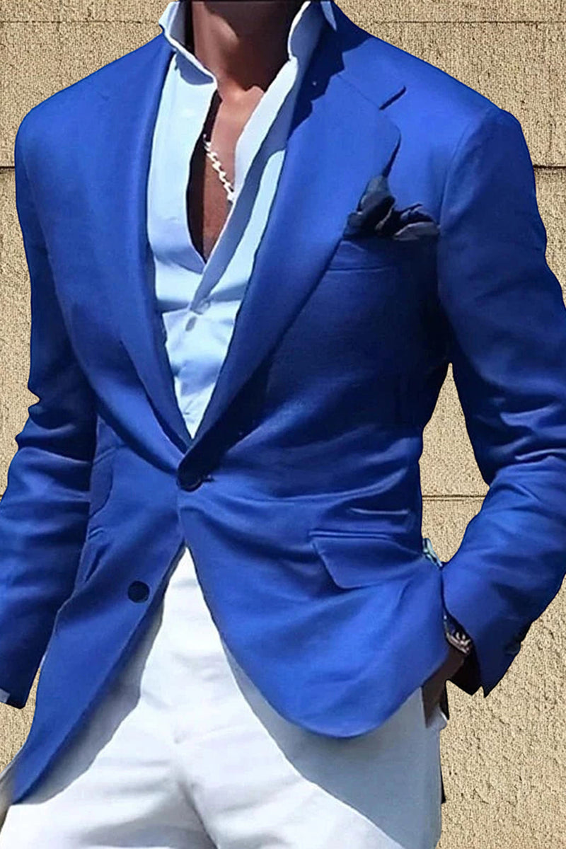 Load image into Gallery viewer, Light Pink Single Breasted Notched Lapel Men Prom Blazer with Sleeves