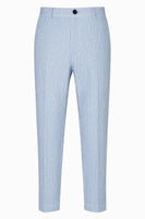 Load image into Gallery viewer, 2 Piece Light Blue Striped Notched Lapel Single Breasted Men Prom Suits