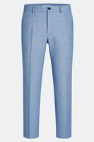 Load image into Gallery viewer, 2 Piece Sky Blue Single Breasted Men Prom Suits with Sleeves