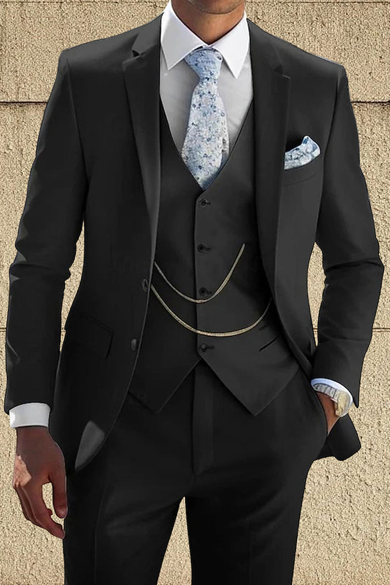 Load image into Gallery viewer, 3 Piece Yellow Notched Lapel Single Breasted Men Prom Suits