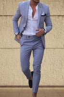 Load image into Gallery viewer, 2 Piece Champagne Single Breasted Notched Lapel Men Prom Suits