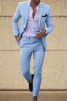 Load image into Gallery viewer, 2 Piece Champagne Single Breasted Notched Lapel Men Prom Suits