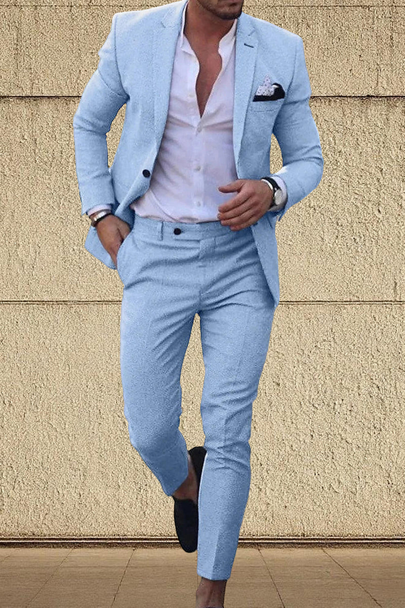 Load image into Gallery viewer, 2 Piece Champagne Single Breasted Notched Lapel Men Prom Suits