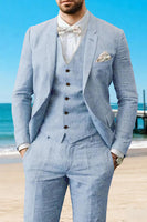 Load image into Gallery viewer, 3 Piece Khaki Single Breasted Notched Lapel Men Prom Suits