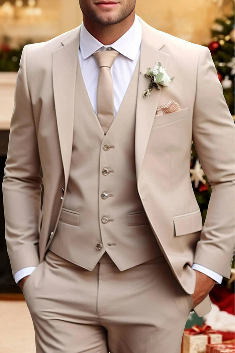 Load image into Gallery viewer, Ivory 2 Piece Notched Lapel Single Breasted Men Prom Suits