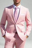 Load image into Gallery viewer, Sky Blue 2 Piece Notched Lapel Single Breasted Men Prom Suits