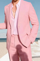 Load image into Gallery viewer, Pink Notched Lapel 2 Piece Single Breasted Men Prom Suits