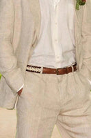 Load image into Gallery viewer, Ivory 2 Piece Notched Lapel Single Breasted Men Prom Suits