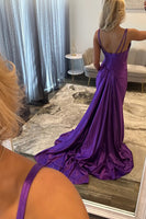 Load image into Gallery viewer, Sparkly Champagne Satin Mermaid Long Corset Prom Dress with Beadings