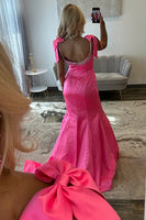 Load image into Gallery viewer, Sparkly Yellow Long Mermaid Prom Dress with Bow