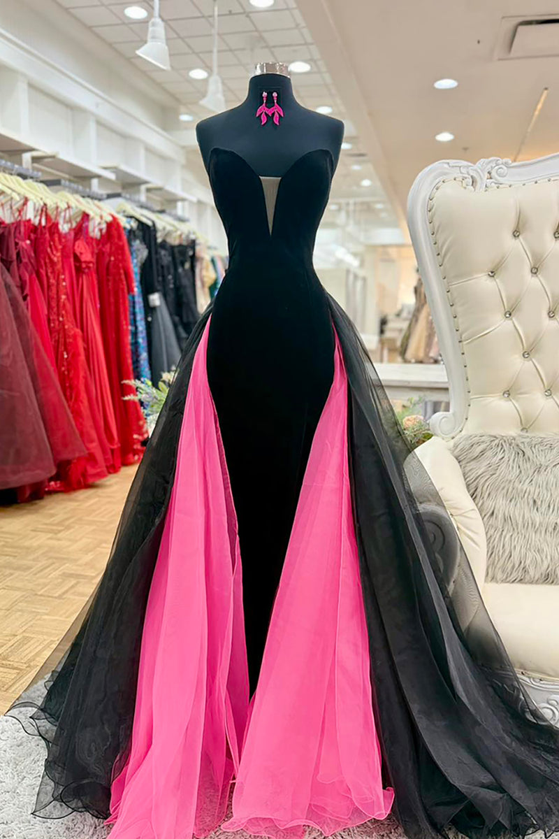 Load image into Gallery viewer, Black Mermaid Sweetheart Long Prom Dress with Cape