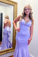 Load image into Gallery viewer, Lilac Ruffled Mermaid Sweetheart Long Prom Dress