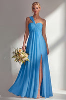 Load image into Gallery viewer, Yellow A Line Convertible Wear Chiffon Backless Long Formal Dress
