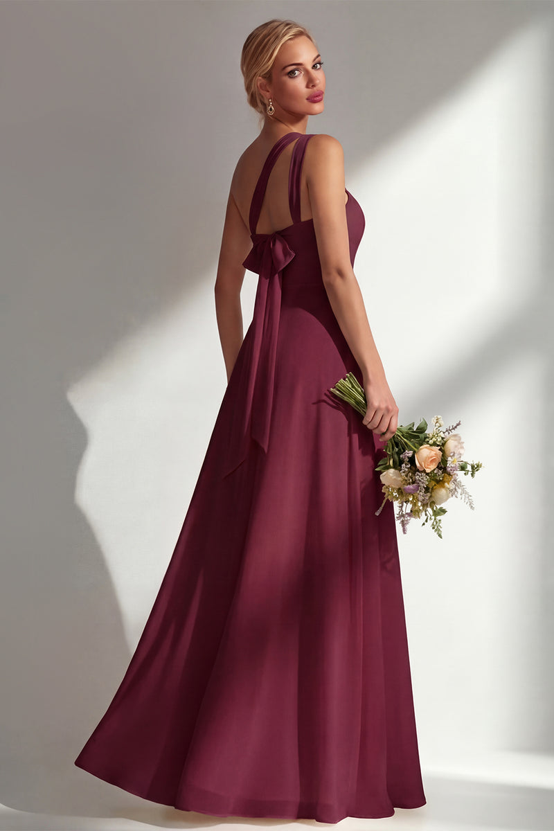 Load image into Gallery viewer, Yellow A Line Convertible Wear Chiffon Backless Long Formal Dress