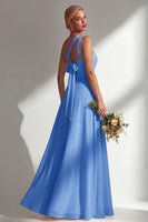 Load image into Gallery viewer, Yellow A Line Convertible Wear Chiffon Backless Long Formal Dress