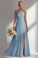 Load image into Gallery viewer, Yellow A Line Convertible Wear Chiffon Backless Long Formal Dress