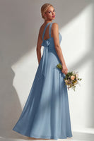 Load image into Gallery viewer, Yellow A Line Convertible Wear Chiffon Backless Long Formal Dress