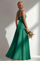 Load image into Gallery viewer, Yellow A Line Convertible Wear Chiffon Backless Long Formal Dress