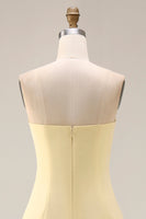 Load image into Gallery viewer, Yellow A Line Convertible Wear Chiffon Backless Long Formal Dress