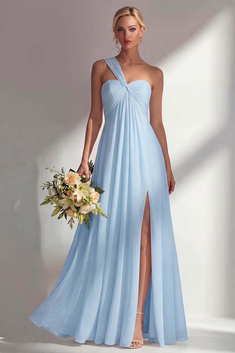 Load image into Gallery viewer, Yellow A Line Convertible Wear Chiffon Backless Long Formal Dress