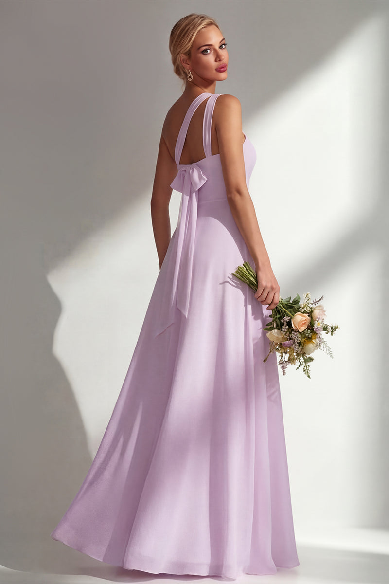 Load image into Gallery viewer, Yellow A Line Convertible Wear Chiffon Backless Long Formal Dress