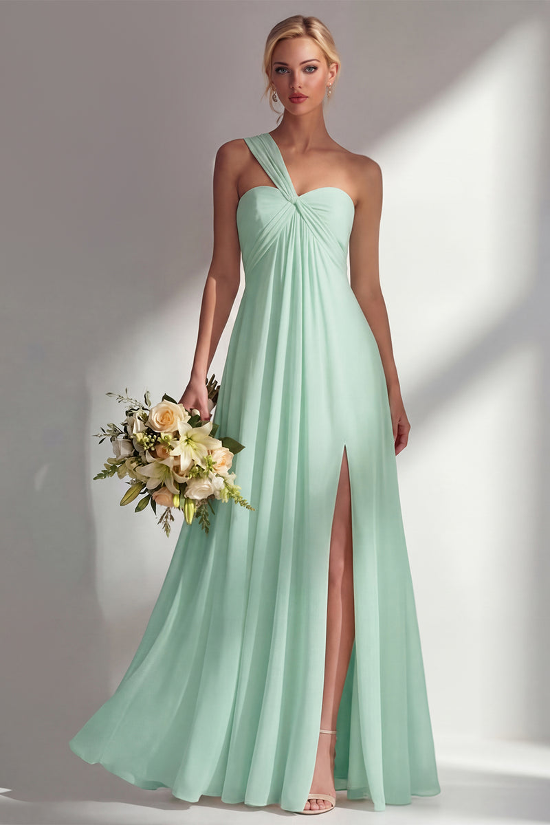 Load image into Gallery viewer, Yellow A Line Convertible Wear Chiffon Backless Long Formal Dress