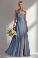 Load image into Gallery viewer, Yellow A Line Convertible Wear Chiffon Backless Long Formal Dress