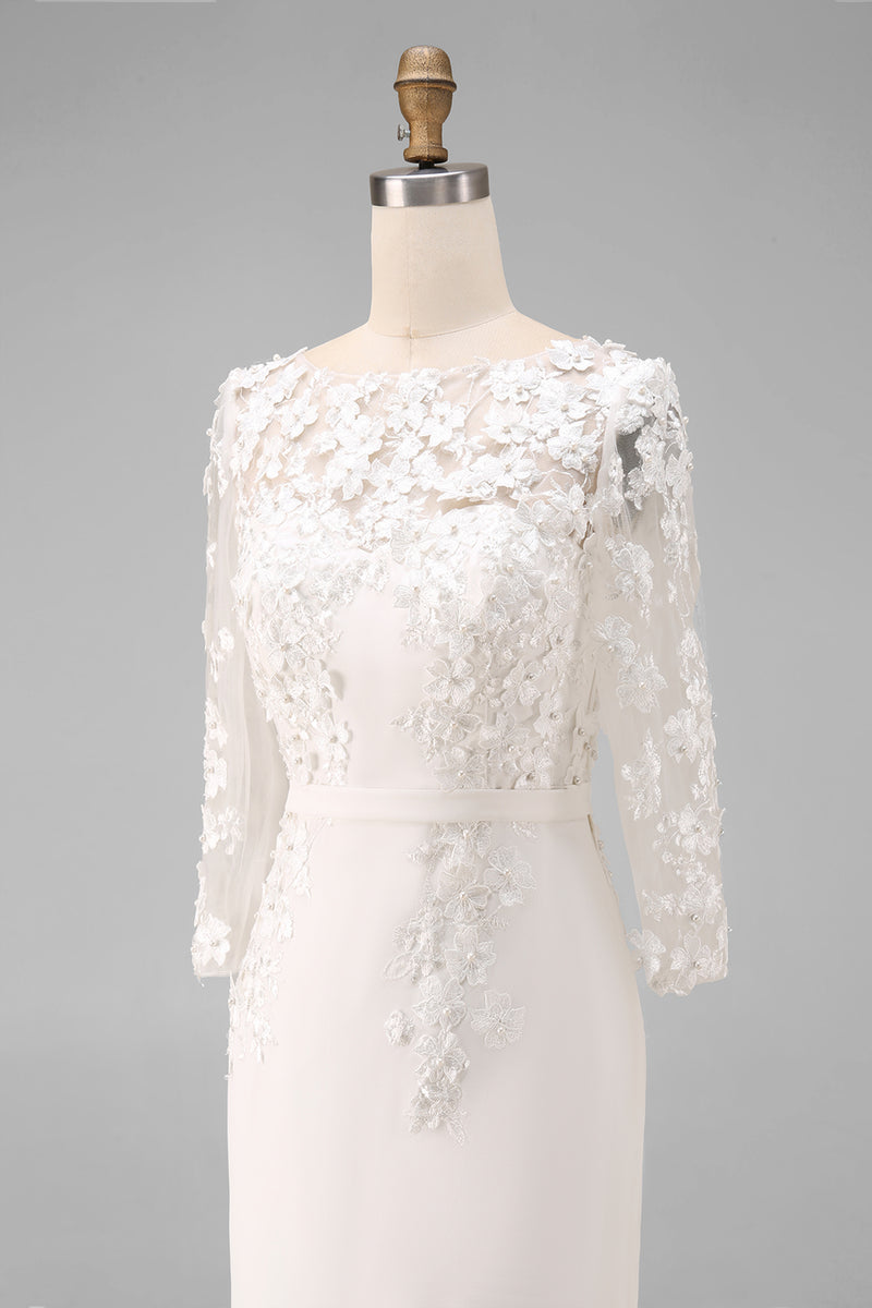 Load image into Gallery viewer, Dusty Rose Floral Bodycon Midi Mother of the Bride Dress with Sleeves