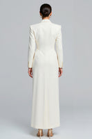 Load image into Gallery viewer, Ivory Single Breasted Peak Lapel Sheath Long Sleeves Blazer Dress