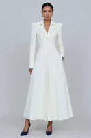 Load image into Gallery viewer, Ivory A-Line Single Breasted Long Sleeves Blazer Dress