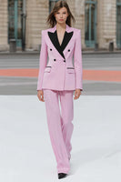 Load image into Gallery viewer, 2 Piece Pink Double Breasted Peak Lapel Business Suits