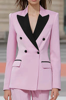 Load image into Gallery viewer, 2 Piece Pink Double Breasted Peak Lapel Business Suits