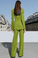 Load image into Gallery viewer, 2 Piece Light Green Peak Lapel Double Breasted Prom Suits