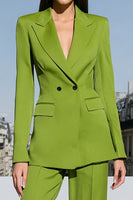 Load image into Gallery viewer, 2 Piece Light Green Peak Lapel Double Breasted Prom Suits