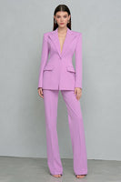 Load image into Gallery viewer, 2 Piece Lilac Notched Lapel One Button Business Suits with Sleeves