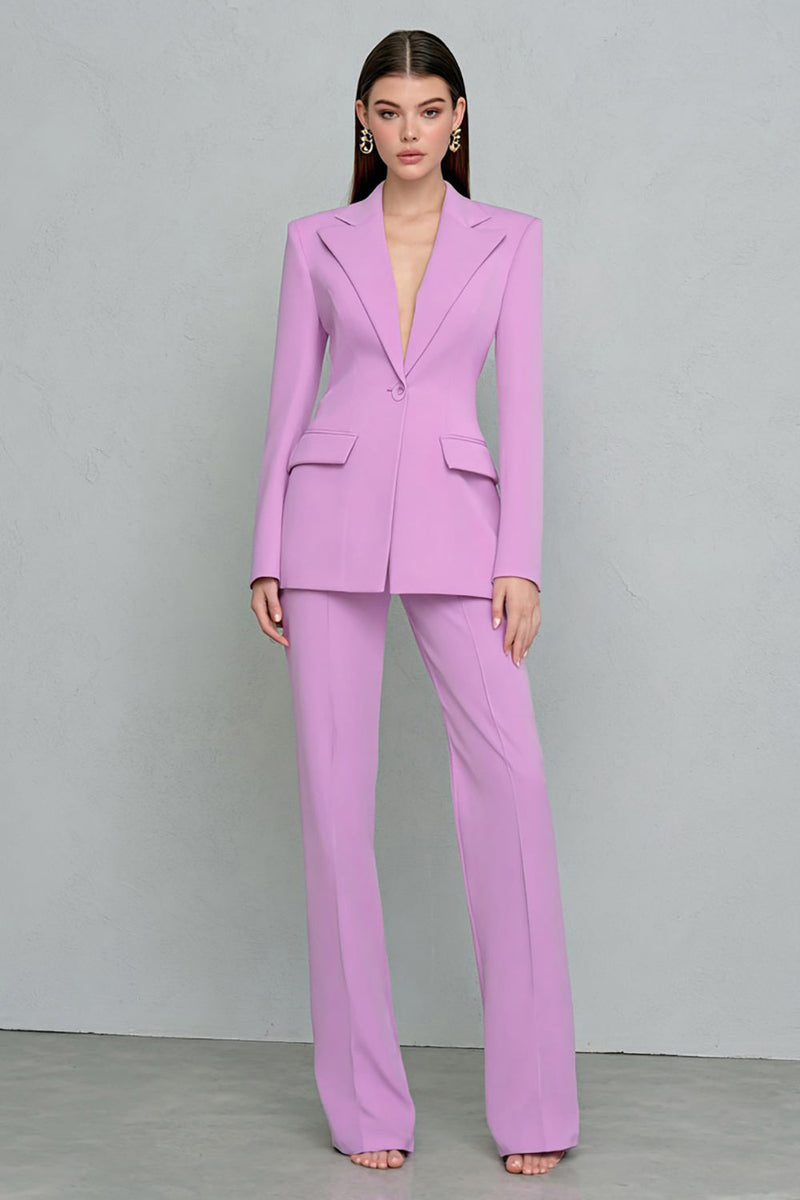 Load image into Gallery viewer, 2 Piece Lilac Notched Lapel One Button Business Suits with Sleeves