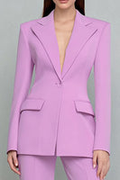 Load image into Gallery viewer, 2 Piece Lilac Notched Lapel One Button Business Suits with Sleeves
