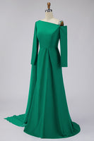 Load image into Gallery viewer, Sparkly Green Long Sleeves Mermaid Formal Dress with Cape